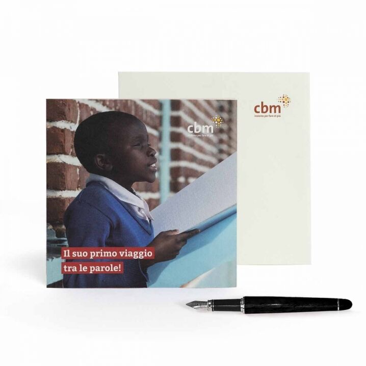 043_1 CARTOLINA SOLIDALE libro braille